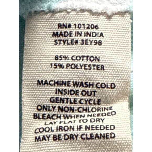 Soft Surroundings Mint Green White Striped Tunic Top PXL Cotton Blend Relaxed - Picture 5 of 6